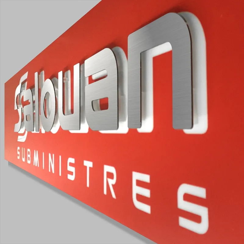 Letras efecto acero inox / espejo