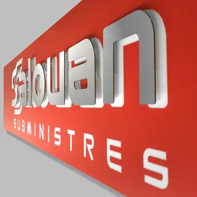Letras efecto acero inox / espejo